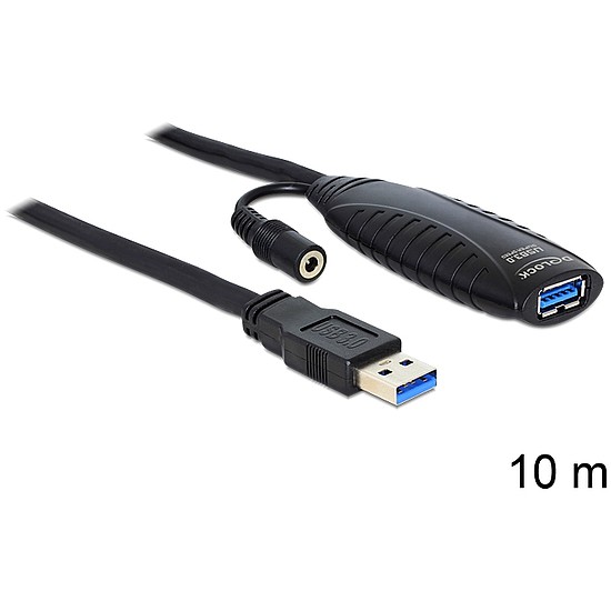 Delock USB 3.0 aktív hosszabbító kábel, 10 m (83415)