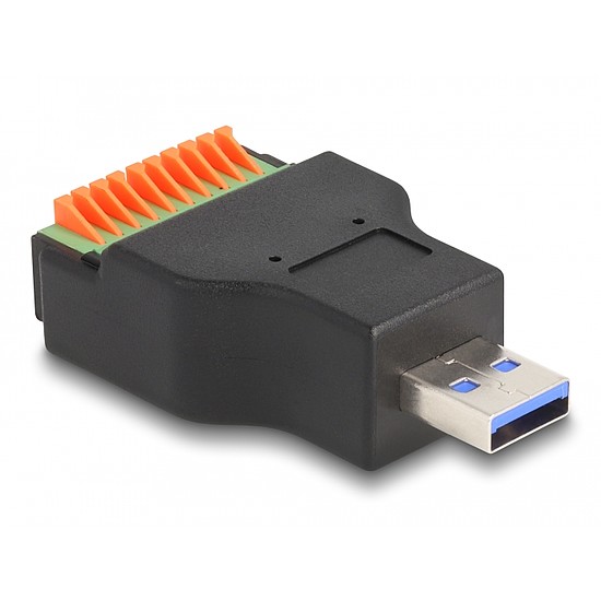 Delock USB 3.2 Gen 1 A-típusú apa - Terminal Block Adapter lenyomó gombbal (66238)