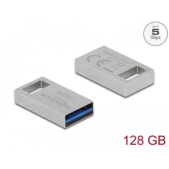 Delock USB 3.2 Gen 1 pendrive 128 GB - fém borítással (54072)