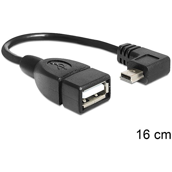 Delock USB mini apa > USB 2.0-A anya OTG kábel, 16 cm (83245)