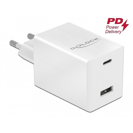 Delock USB töltő USB Type-C PD 3.0 és A-típusú USB-hez 48 W teljesítménnyel (41448)