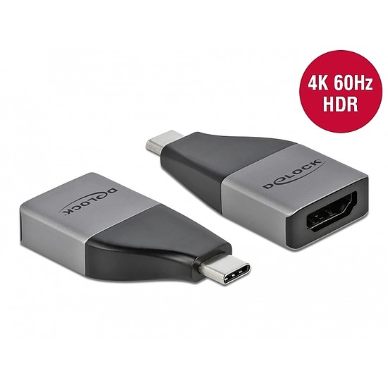 Delock USB Type-C adapter HDMI (DP Alt Mode) 4K 60 Hz + HDR kompakt kialakítású (64119)