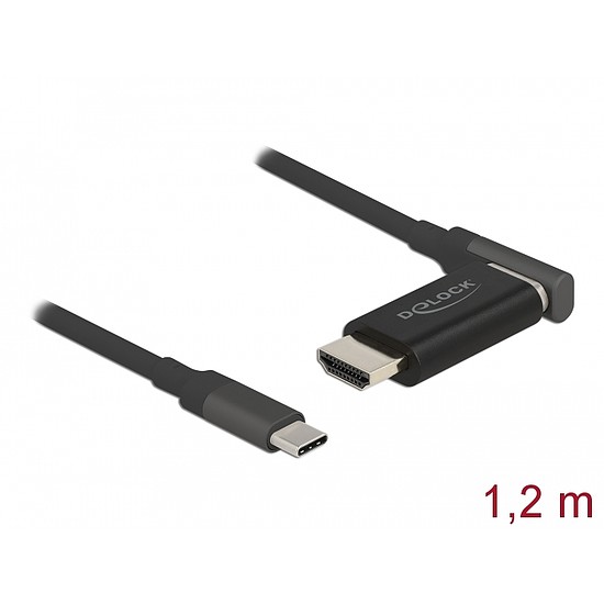 Delock USB Type-C - HDMI adapter kábel 4K 60 Hz mágneses 1,20 m hosszú (66685)