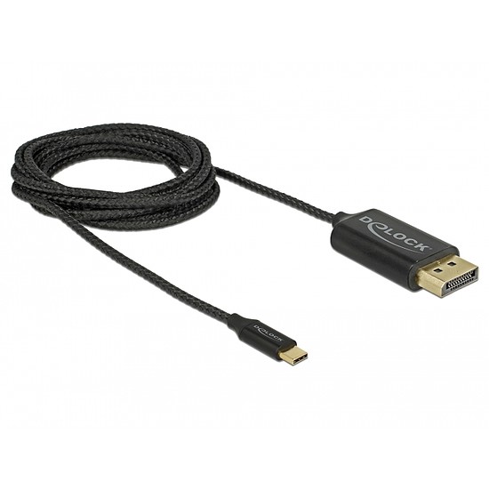 Delock USB Type-C koax kábel DisplayPort-hoz (DP Alt Mode) 4K 60 Hz 2 m (83710)