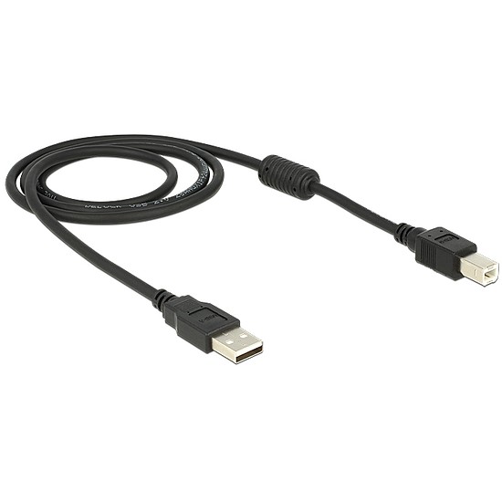 Delock USB2.0 kábel A-tip. dugó > B-tip dugó csatlakozókkal, 1m (83566)