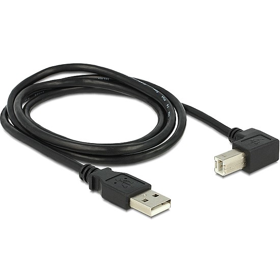 Delock USB2.0 kábel USB A dugó - USB B 90 dugó csatlakozókkal, 1m (83519)