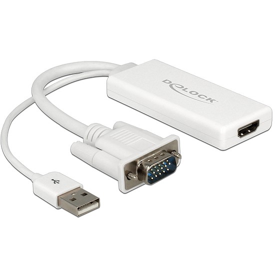 Delock VGA HDMI adapter audió funkcióval (62460)