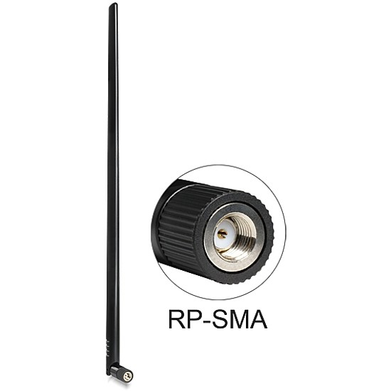 Delock WLAN antenna RP-SMA 802.11 b/g/n 9 dBi mindenirányú, csuklós (88450)