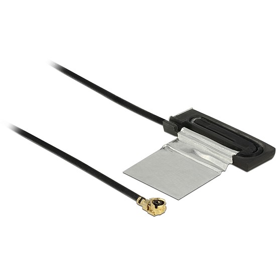 Delock WLAN belső CCD antenna MHF/UF.LP-068 csatlakozóval, 802.11ac/a/h/b/g/n, 1 dBi, 200mm (86270)