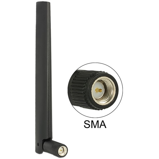 Delock ZigBee Antenna Multi Bluetooth, GSM, LTE, UMTS, WLAN IEEE 802.11 b/g/n SMA 1 ~ 4.3 dBi Omnidi (88968)