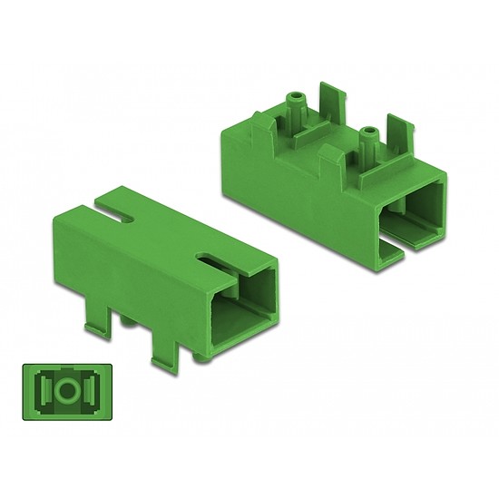 Delock Zöld PCB SC Simplex anya - SC Simplex anya száloptikai kábel csatoló egyszeri mód (86932)