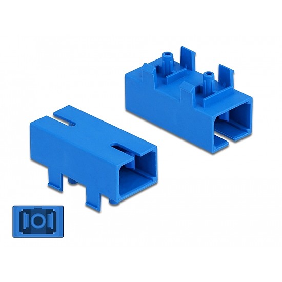 Delock Zöld PCB SC Simplex anya - SC Simplex anya száloptikai kábel csatoló egyszeri kék (86943)