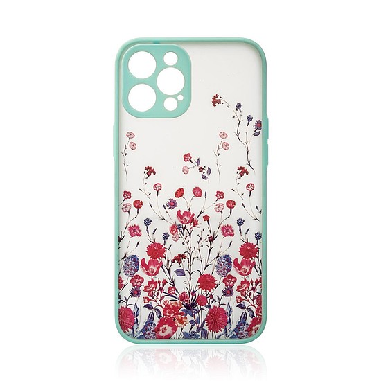 Design tok iPhone 12 Pro virágtokhoz világoskék