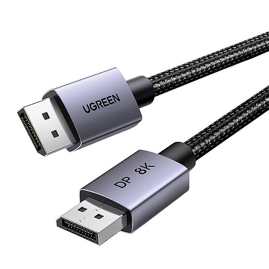 DisplayPort 1.4 Ugreen DP120 kábel, 8K 60Hz, 32.4Gbps, 3m fekete (25906)