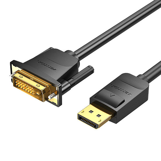 DisplayPort-DVI 24+1 kábel 2 m-es Vention HAFBH fekete