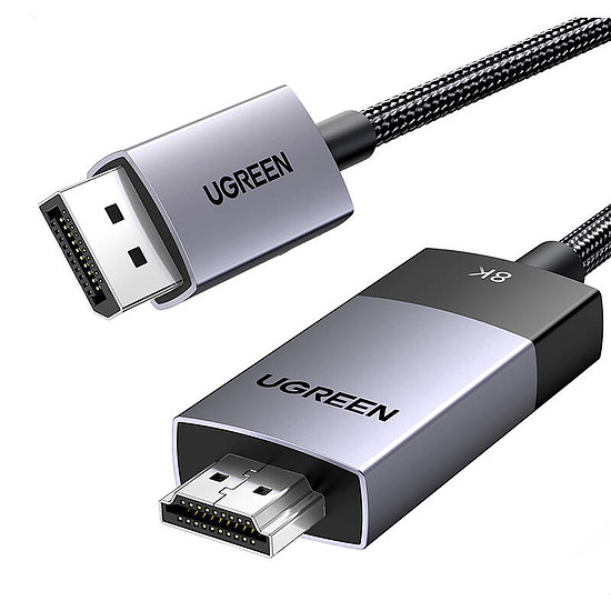 DisplayPort-HDMI kábel Ugreen DP115, 8k 60 Hz, 1m fekete (80395)