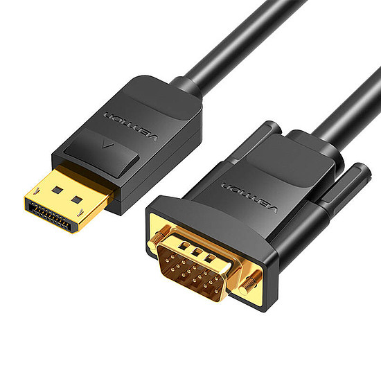 DisplayPort-VGA-kábel 3 m-es Vention HBLBI fekete