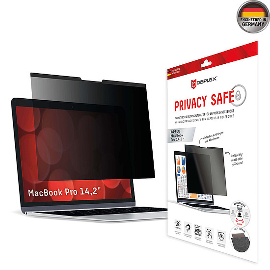 Displex - Prémium laptop széf - 14 hüvelykes MacBook Pro (2021/2022/2023) - fekete