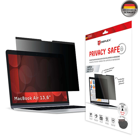 Displex - Prémium laptop széf - MacBook Air 13" (2022/2024) - fekete