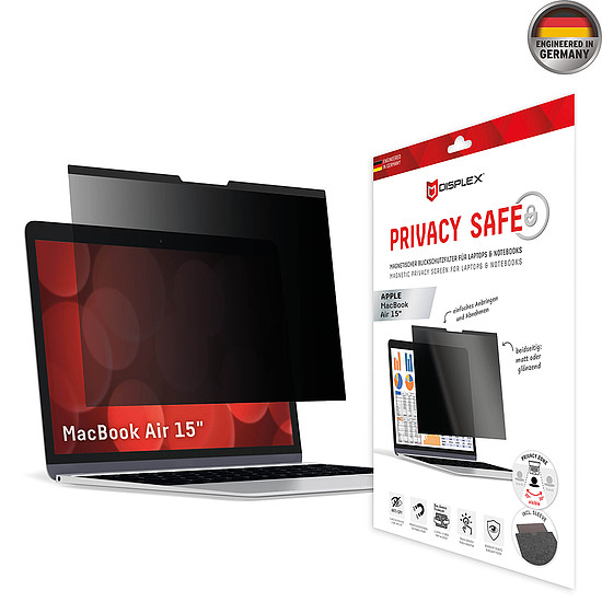 Displex - Prémium laptop széf - MacBook Air 15" (2023/2024) - fekete