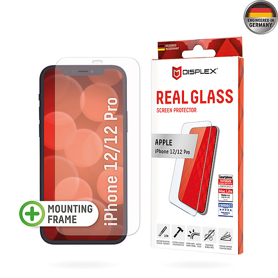 Displex - Premium Real Glass 2D - iPhone 12 / iPhone 12 Pro - Átlátszó