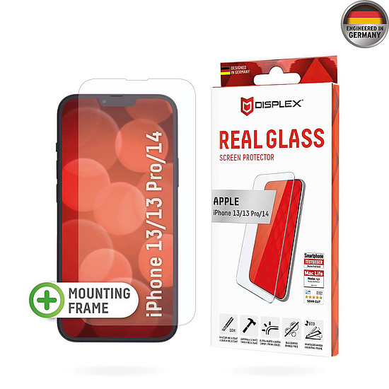 Displex - Premium Real Glass 2D - iPhone 13 / iPhone 13 Pro / iPhone 14 - Átlátszó (KF2324316)