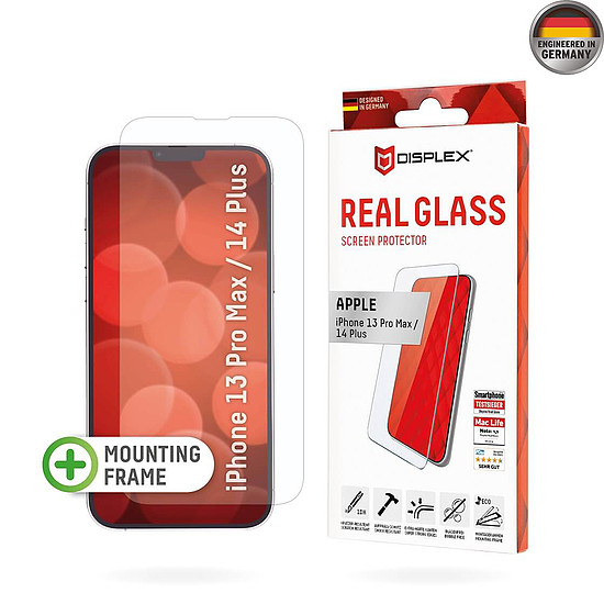 Displex - Premium Real Glass 2D - iPhone 13 Pro Max / iPhone 14 Plus - Átlátszó