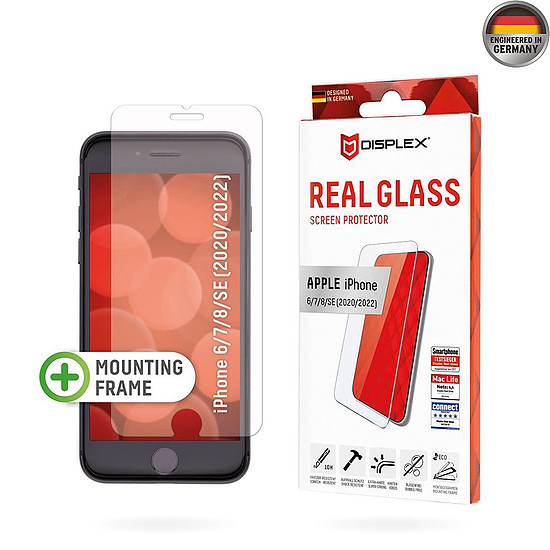 Displex - Premium Real Glass 2D - iPhone 6 / 6S / 7 / 8 / SE 2, SE 2020 / SE 3, SE 2022 - átlátszó (KF2324315)