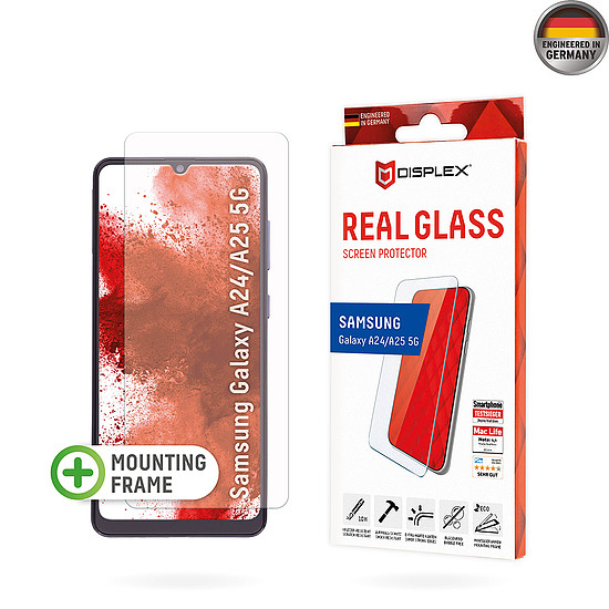 Displex - Premium Real Glass 2D - Samsung Galaxy A24 / A25 5G - Átlátszó