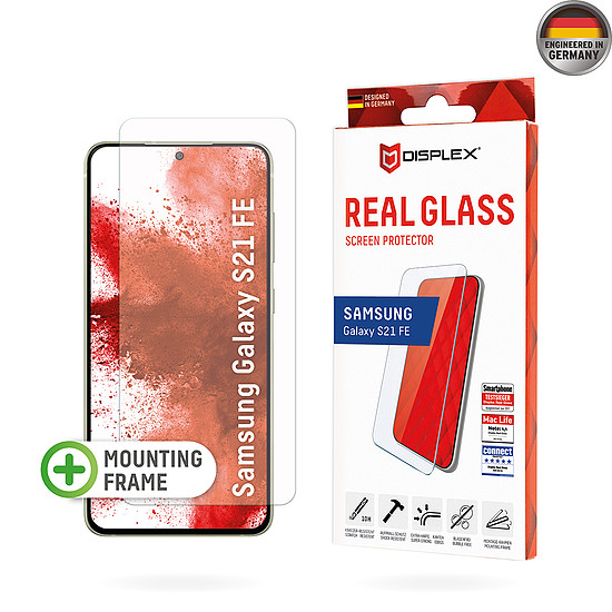 Displex - Premium Real Glass 2D - Samsung Galaxy S21 FE 5G - Átlátszó