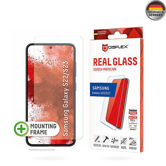 Displex - Premium Real Glass 2D - Samsung Galaxy S22 5G / S23 - Átlátszó