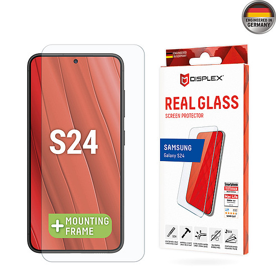 Displex - Premium Real Glass 2D - Samsung Galaxy S24 - Átlátszó (KF2324356)