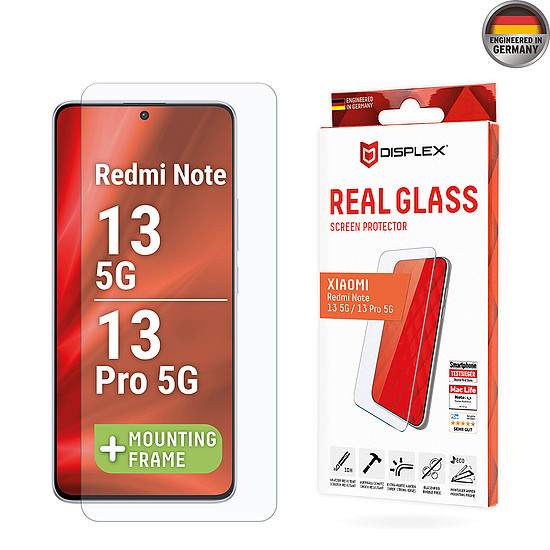 Displex - Premium Real Glass 2D - Xiaomi Redmi Note 13 5G / Note 13 Pro 5G / Poco X6 - átlátszó