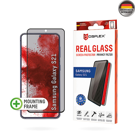 Displex - Premium Real Glass Privacy teljes borítás - Samsung Galaxy S21 5G - fekete (KF2324266)