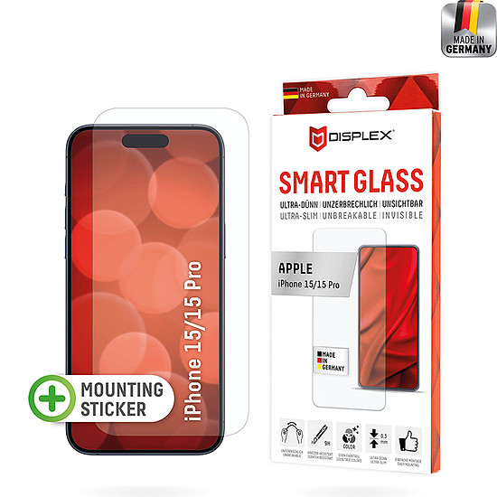 Displex - Premium Smart FlexiGlass - iPhone 15 / iPhone 15 Pro - Átlátszó