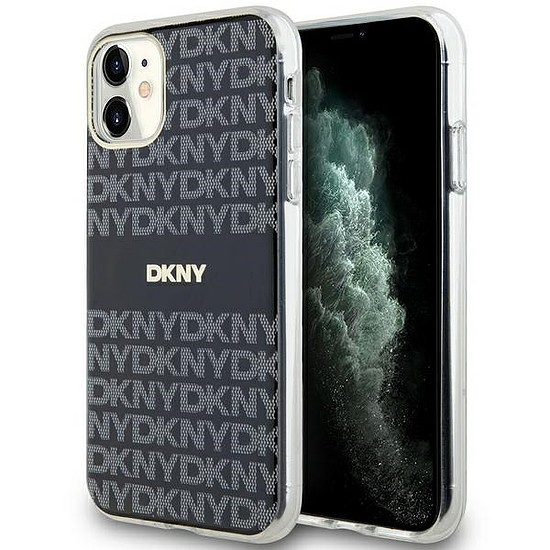 DKNY IML Mono & Stripe MagSafe tok iPhone 11 / Xr telefonhoz - fekete