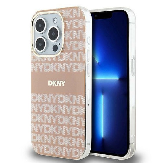 DKNY IML Mono & Stripe MagSafe tok iPhone 13 Pro Max telefonhoz - rózsaszín