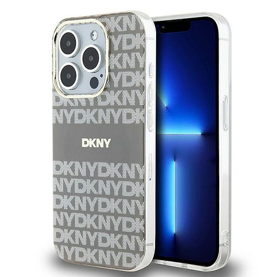 DKNY IML Mono & Stripe MagSafe tok iPhone 15 Pro-hoz - bézs