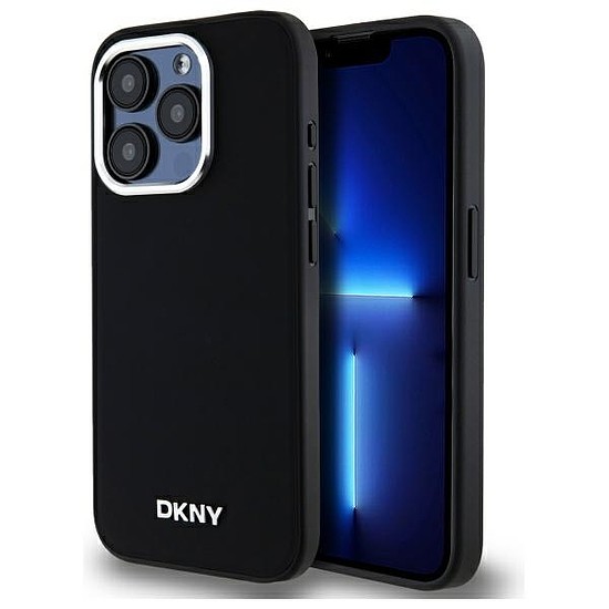 DKNY sima logós MagSafe iPhone 15 Pro Max tok - fekete