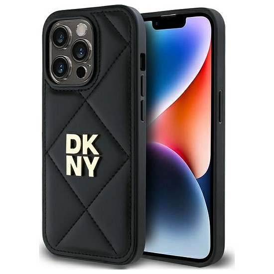 DKNY steppelt Stack logó iPhone 14 Pro Max tok - fekete