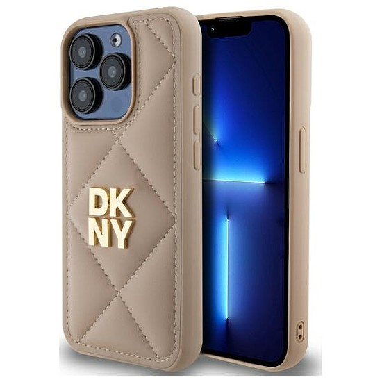 DKNY steppelt Stack logó iPhone 15 Pro Max tok - bézs