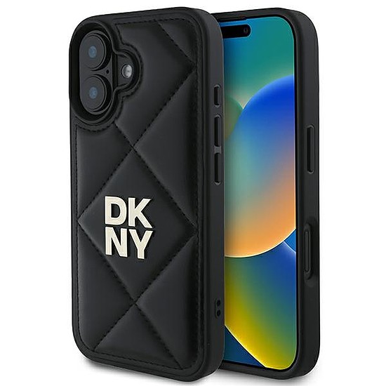 DKNY Steppelt Stack Logó iPhone 16 tok - fekete