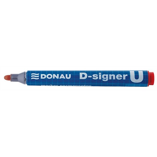 Donau D-signer-U alkoholos marker piros, kerek hegy 2-4mm