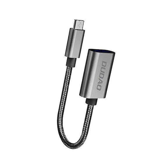 Dudao adapterkábel OTG USB 2.0 - micro USB szürke (L15M)