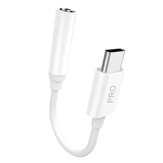 Dudao audio adapter fejhallgató adapter USB Type C-3,5 mm mini jack fehér (L16CPro fehér)