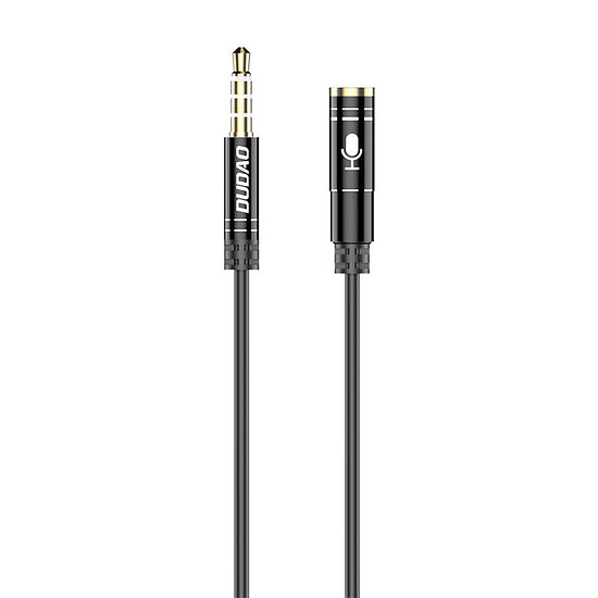 Dudao L11S 3,5 mm-es AUX audio hosszabbító kábel, 1 m, fekete (L11S upgrade)