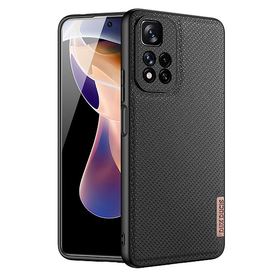 Dux Ducis Fino tok nylon borítású burkolat Xiaomi Redmi Note 11 Pro+ 5G (Kína) / 11 Pro 5G (Kína) / Mi11i HyperCharge / Poco X4 NFC 5G fekete