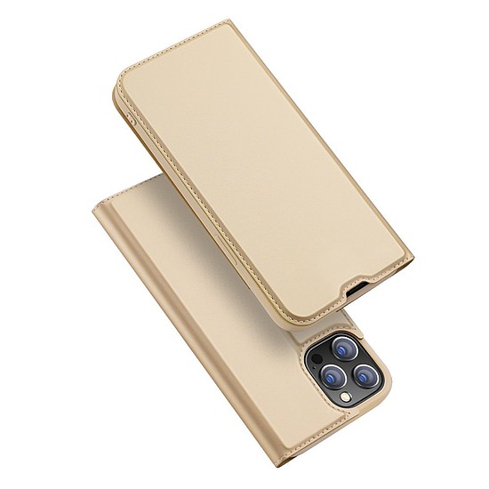 Dux Ducis Skin Pro Bookcase típusú tok iPhone 13 Pro-hoz arany színű