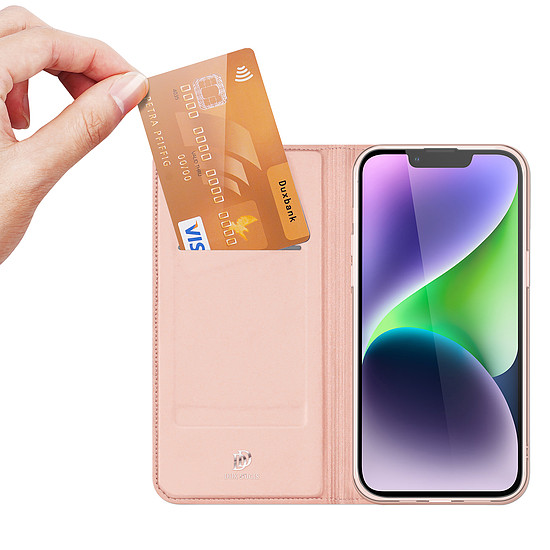 Dux Ducis Skin Pro pénztárca tok iPhone 15 Plus készülékhez - rózsaszín