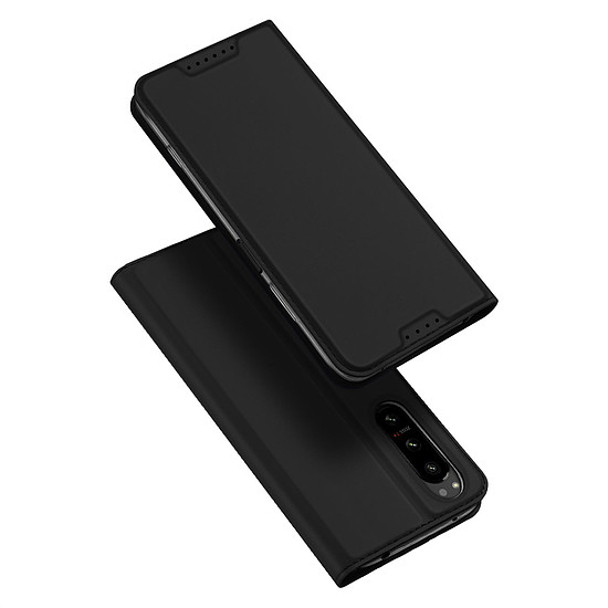 Dux Ducis Skin Pro tok Sony Xperia 5 IV flip cover kártyapénztárca állványhoz fekete